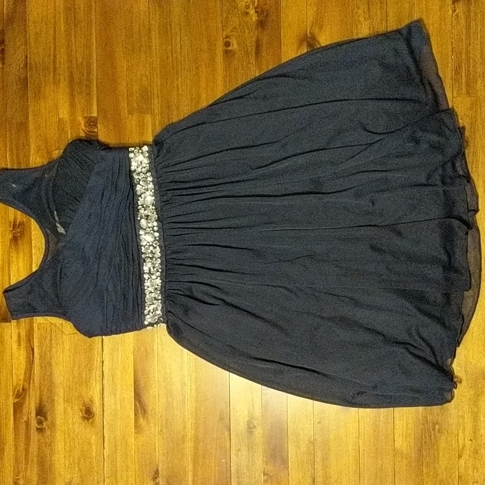 Girls navy formal dress